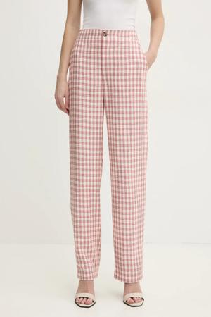 Moschino Jeans spodnie z domieszką lnu
