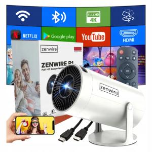 PRZENOŚNY MINI PROJEKTOR ANDROID WiFi RZUTNIK 4K HY300 Pro do Filmów HY320
