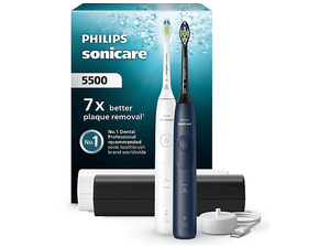 Zestaw szczoteczek sonicznych PHILIPS SONICARE Sonicare 5500 HX7119/01 Biały, Niebiesko-czarny
