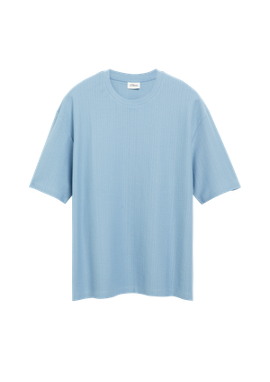 T-shirt o prążkowanej fakturze o kroju Modern Fit