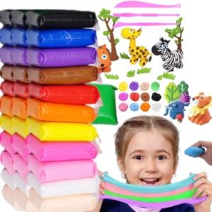 MASA PLASTYCZNA MAGICZNA PIANKOLINA KREATYWNA SUPER CLAY 36 SZTUK KOLORÓW