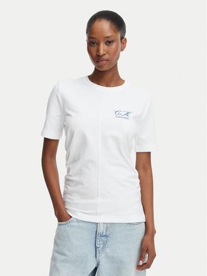 Calvin Klein Jeans T-Shirt LV047G808G Biały Slim Fit