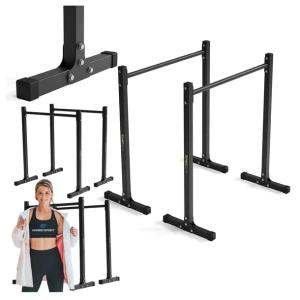 Poręcze do ćwiczeń pompek dipów trening klatki triceps siła SmartGym stal