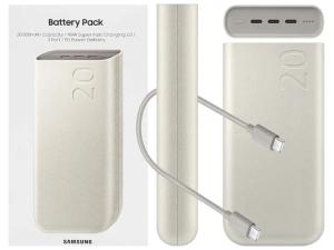 POWERBANK SAMSUNG EB-P4520 SUPER FAST CHARGE 45W PD 3X USB-C 20000 MAH