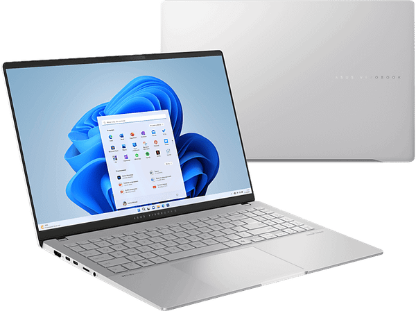 PRODUKT PO EKSPOZYCJI - Laptop ASUS Vivobook S 15 Copilot+ PC S5507QA-MA007W 3K Snapdragon X Plus X1P/16GB/1TB SSD/INT/Win11H Srebrny (Cool Silver)