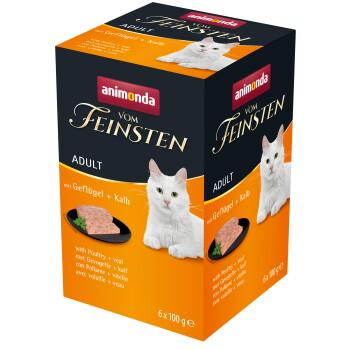 animonda Vom Feinsten karma mokra dla kota, Adult 6x100g Cielęcina i drób