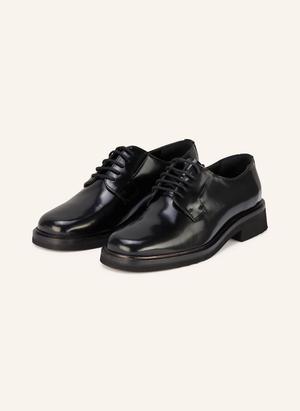 Mrs & Hugs Lakierowane Buty Sznurowane schwarz