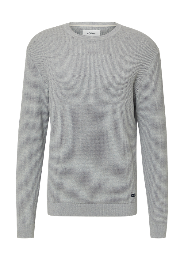 Teksturowany sweter wykonany z czystej bawełny
