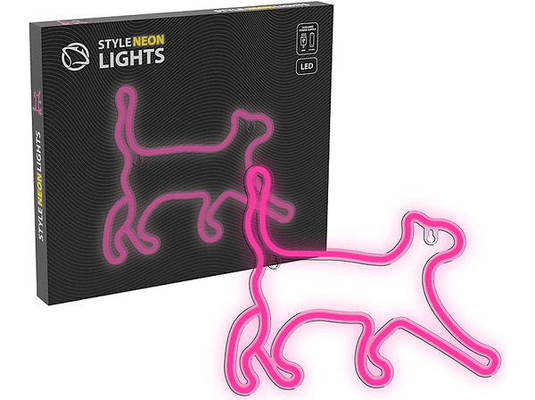 Neon LED MANTA Style Lights Kot Różowy SNL70PK
