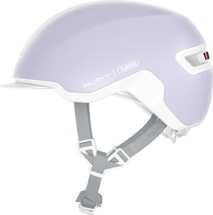 ABUS kask rowerowy dla kobiet z oświetleniem LED HUD-Y pure fioletowy (51-55)