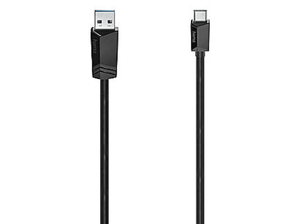 Kabel HAMA USB-A - USB C (wtyk-wtyk) 3.2 Gen1, 5 Gbit/s 1,5m Czarny
