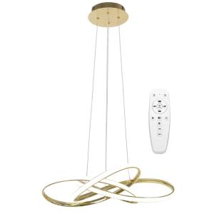 LAMPA WISZĄCA LED RING ZŁOTA Z PILOTEM PIERŚCIENIOWA SUFITOWA NOWOCZESNA