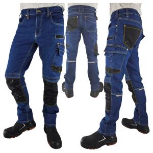 Spodnie Jeans męskie robocze Bojówki Elastyczne Wytrzymałe Stretch r. 48