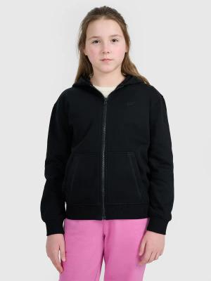 4F bluza dla dziewczynki rozpinana z kapturem 4FJWMM00TSWSF1861 czarny (134)