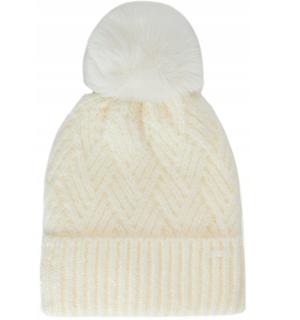 4F czapka damska zimowa beanie 4FJWAW25ACAPF647 biała (one size)