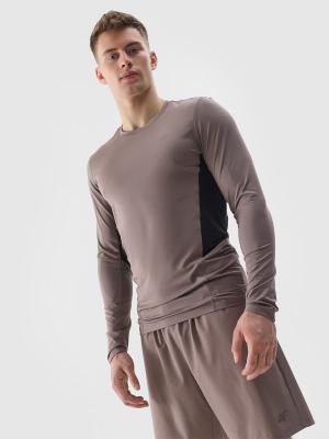 4F koszulka z długim rękawem longsleeve męska FNK M183 brązowa (XL)