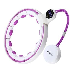 HMS HHM17 HULA HOP WHITE/VIOLET Z MAGNESAMI I OBCIĄŻNIKIEM + LICZNIK