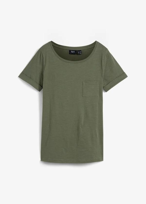 Długi T-shirt z czystej bawełny organicznej