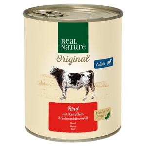 REAL NATURE mokra karma dla psa dorosłego Wołowina z ziemniakami 6x800 g