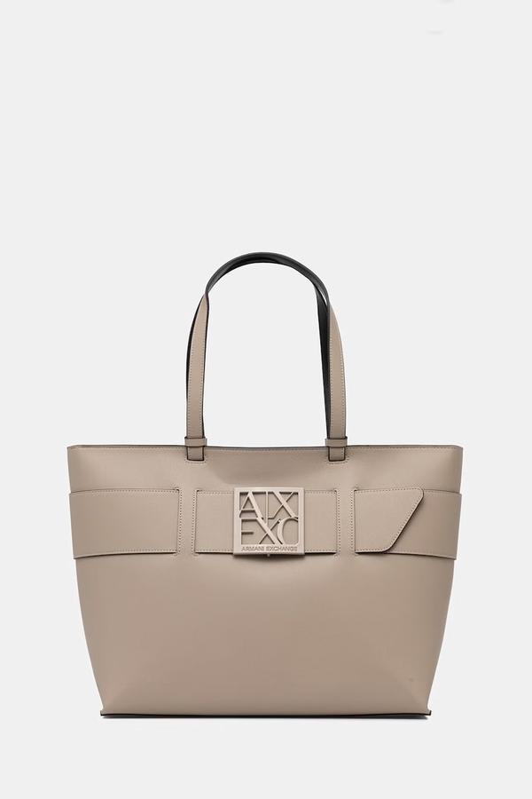 Armani Exchange torebka shopper damska z imitacji skóry