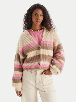 Roxy Kardigan Marble Tiles Stripe ERJSW03669 Beżowy Regular Fit