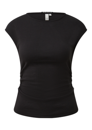 T-shirt o wąskim kroju z marszczeniami
