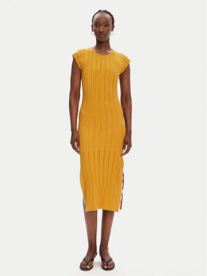PINKO Sukienka dzianinowa 104745 A2FR Brązowy Regular Fit