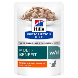 Hill's Prescription Diet karma mokra dla kotów Multi-Benefit w/d z kurczakiem 12x85 g