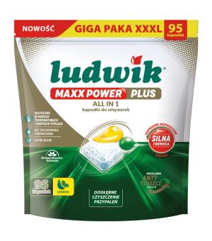 Kapsułki Do Zmywarki Ludwik All In 1 Maxx Power Plus Lemon Cytrynowe 95szt.