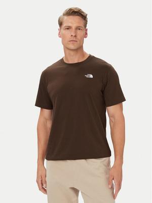 The North Face T-Shirt Evolution Simple Dome NF0A8CZ2 Brązowy ciemny Regular Fit
