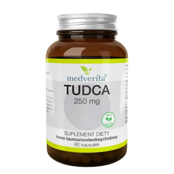 Medverita Tudca 250 mg 60 kapsułek Kwas tauroursodeoksycholowy METABOLIZM