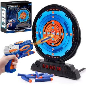 ELEKTRONICZNA TARCZA STRZELECKA LCD DLA DZIECI PISTOLET 10 STRZAŁEK 3 TRYBY