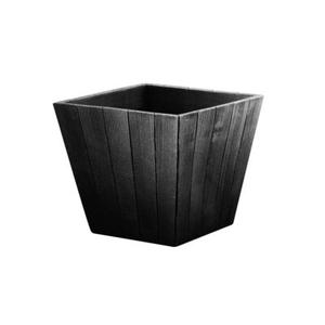 Doniczka "Wood" kwadratowa 40 cm antracytowa