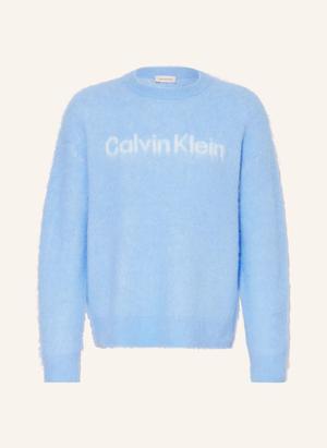 Calvin Klein Jeans Sweter Z Dodatkiem Alpaki blau