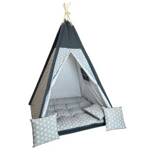 TIPI NAMIOT DLA DZIECI bawełna + mata + poduszki Wigwam Teepee Iglo Domek
