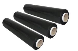 Folia stretch ręczna 23 my 2,5 kg 160% czarna tuleja 300g pakowa 12 sztuk