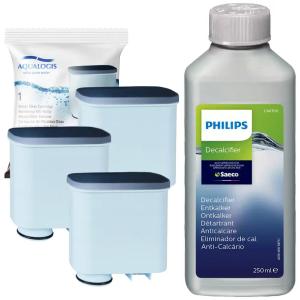 3x Filtr wody do ekspresu Philips Latte Go + Odkamieniacz do ekspresu