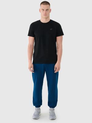 4F spodnie męskie z dzianiny french terry z kolekcji basic 4FWMM00TTROM1139 (M)