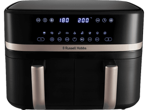 Frytkownica beztłuszczowa Air fryer RUSSEL HOBBS Satis Fry DualBaske 27680-56 Czarny