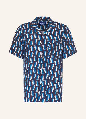 Arrels Barcelona Koszula Z Klapami Navy Papier Decoupe × Severin Millet Comfort Fit blau