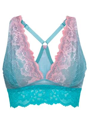 Biustonosz bustier z delikatną koronką w cieniowanych kolorach
