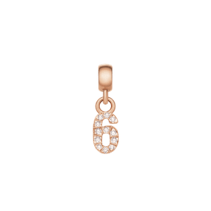 Daniel Wellington DW Charm Number 6 Rose Gold
