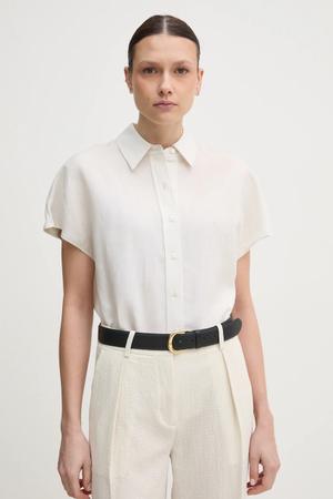 Calvin Klein koszula z domieszką lnu