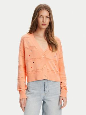 United Colors Of Benetton Kardigan 10C1E604W Pomarańczowy Regular Fit