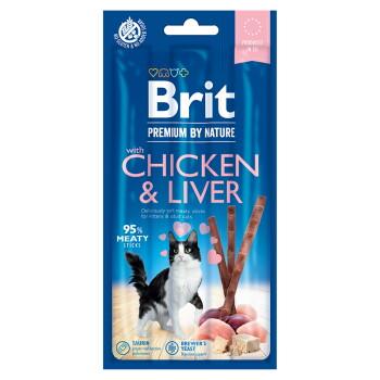 Brit Premium by Nature Cat Sticks z kurczakiem i wątróbką 3 x 5 g