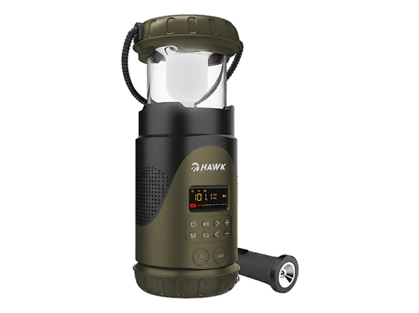 Radio solarne dynamo na korbkę HAWK Expedition R30 HWRDI430GN Szaro-zielony