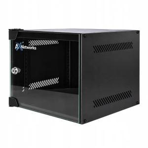 Szafa rack 10'' AX Networks Lite 4U 280x310 czarna wisząca biuro serwery IT
