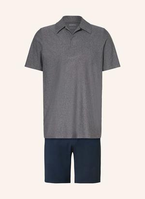 Schiesser Piżama Z Szortami Selected Premium Jacquard blau