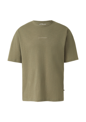 T-shirt o nowoczesnym kroju z nadrukiem z przodu i z tyłu