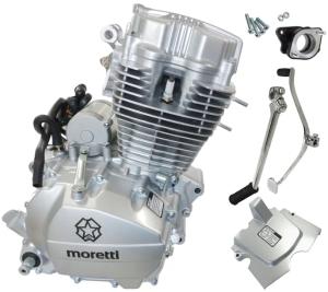 Silnik Moretti pionowy 156FMI, 125cc 4T, 5-biegowy manual srebrny (bez olej